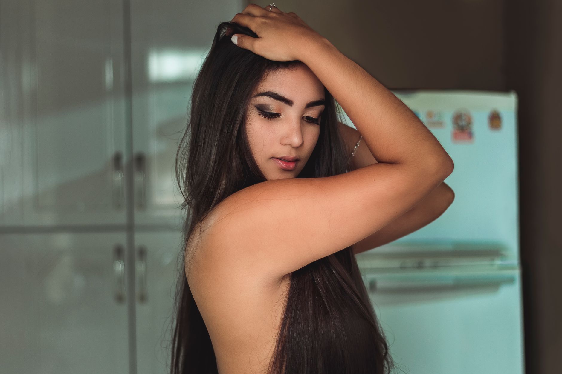 Mujer joven y seductora